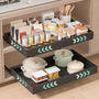 PNNP Teleskopschublade ausziehbar, 2er-Set, 32-53 cm, schwarz aus pulverbeschichtetem Stahl