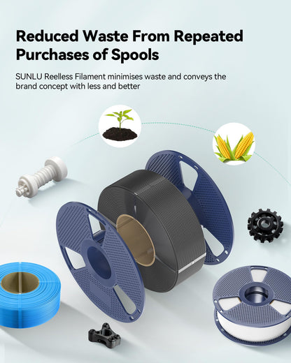 SUNLU PETG Filament Refill 1.75 mm 4 kg, spulenfrei, 4 Farben