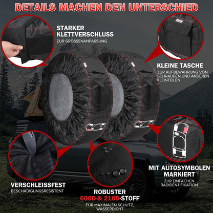 moveland Reifentaschen 4er Set, wasserdichte Reifenhüllen 18-22 Zoll