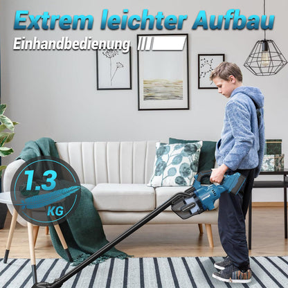 LDHTHOPI Akku-Staubsauger für Makita 18V, 20000 Pa, ohne Akku, Blau