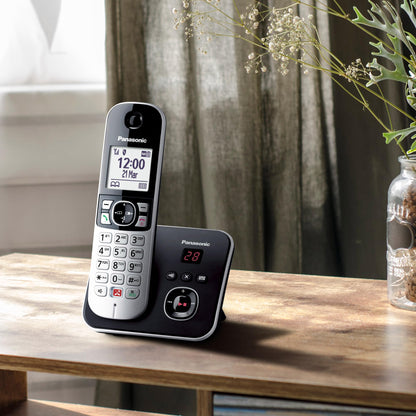 Panasonic KX-TG6862GB Schnurlostelefon Duo mit AB schwarz-silber