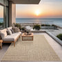 the carpet Kansas Outdoor Teppich Jute-Look Nature 240 x 340 cm, strukturiertes Flachgewebe in natürlicher Optik