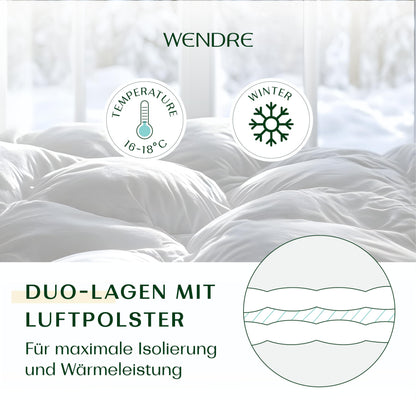 WENDRE Winter Bettdecke Mikrofaser Duo - 155x220 cm