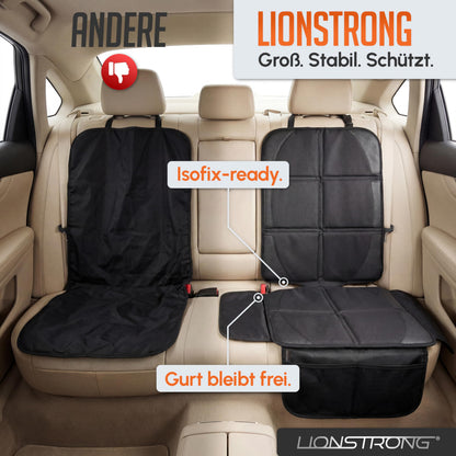 LIONSTRONG Kindersitzunterlage Autositzschoner ISOFIX, 2 Stück
