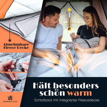 SkinWalker 3-4 Jahreszeiten Deckenschlafsack - rot-orange