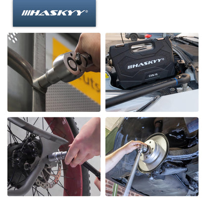 HASKYY Vielzahn Steckschlüsselsatz 1/2 Zoll, 12-Kant, 8-36 mm