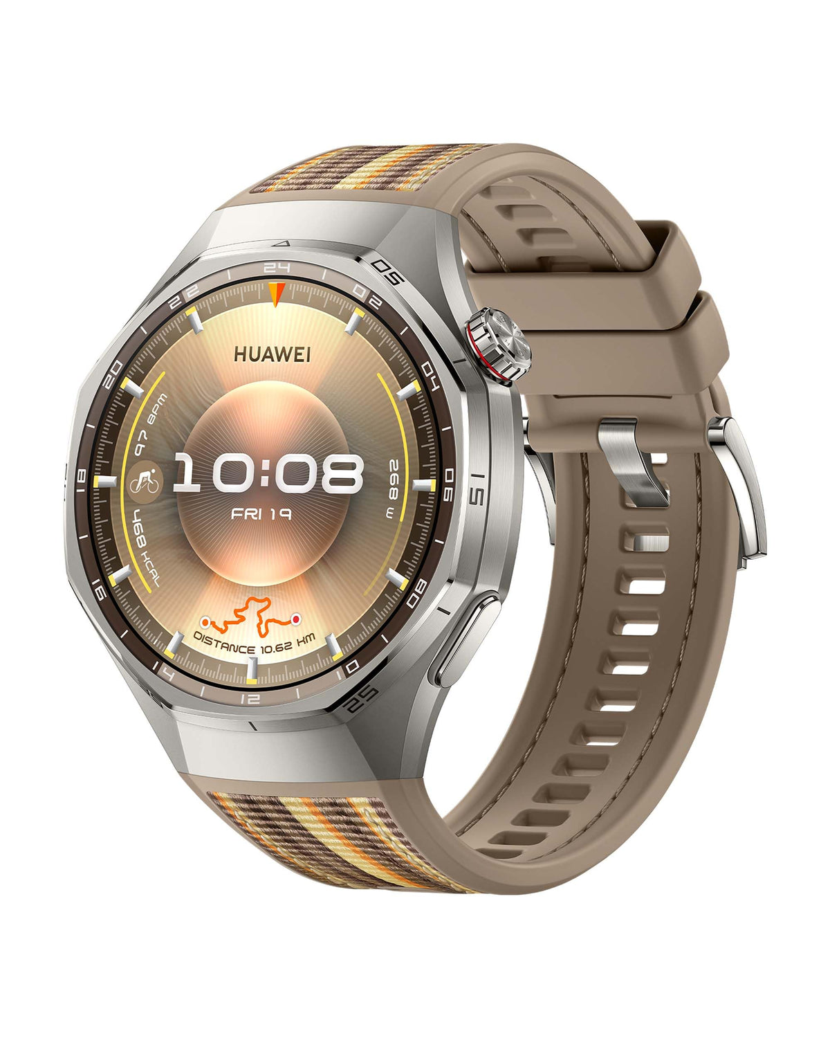 HUAWEI Watch GT 6 Pro Smartwatch mit GPS, EKG, 46 mm, Braun, Gehäuse aus Titan mit Saphirglas