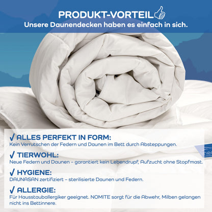 LINEA by böhmerwald Comfort Daunendecke - normal 135x200 weiss