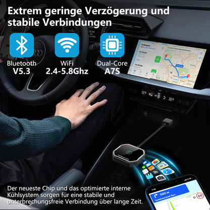 Universal CarPlay Wireless Adapter für iPhone – Wired zu Wireless
