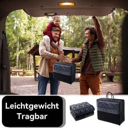 Homaxy Outdoor Teppich wetterfest wendbar 150 x 240 cm Schwarz Grau