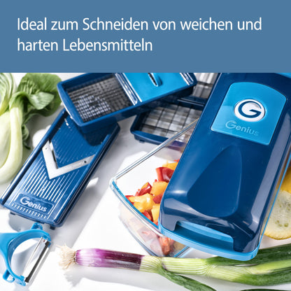 Genius Nicer Dicer Smart Gemüseschneider 14-teilig blau