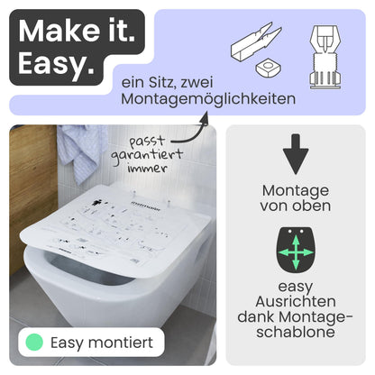 instmaier Helma Toilettendeckel mit Absenkautomatik, eckig, weiss