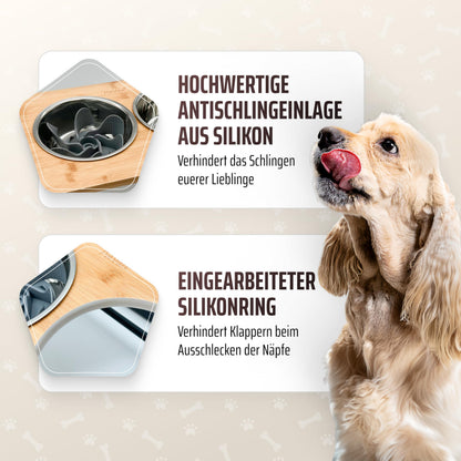 PetVita ALLinONE Hundebar – erhöhter Hundenapf, höhenverstellbar