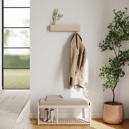 Kazai. Wandgarderobe "Toke", modernes Design, Eiche/Weiss