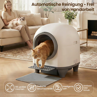 Devoko Selbstreinigendes Katzenklo 90L mit App-Steuerung
