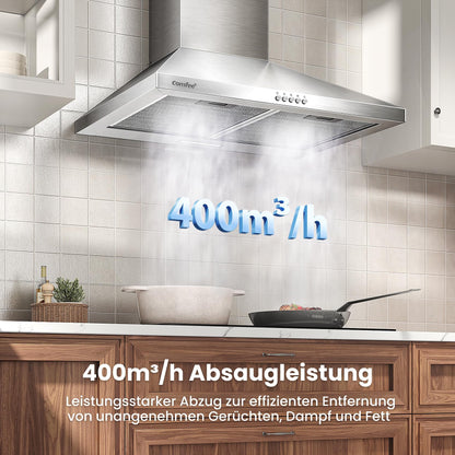 Comfee CH60A17EM400SS Dunstabzugshaube 60 cm Wandhaube, Silber