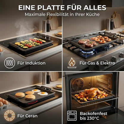 Lieblingspfanne Teppanyaki Grillplatte 41x24 cm, Aluminiumguss