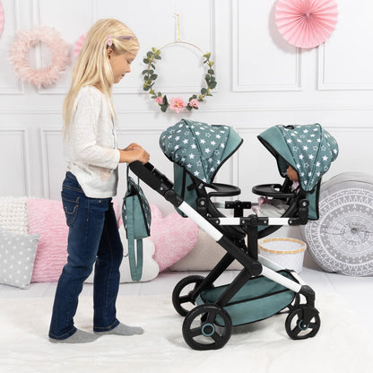 Bayer Design Twin XEO Zwillingspuppenwagen 26758AA mit Tasche