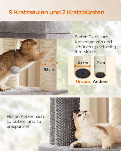 Feandrea PCT003N01 Kratzbaum für grosse Katzen - Taubengrau