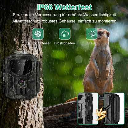 Lutranstra 5KB Wildkamera mit Solarpanel, 5K Video und 64 MP