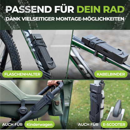 TITANLOCK Faltschloss Fahrradschloss ART-zertifiziert 100 cm