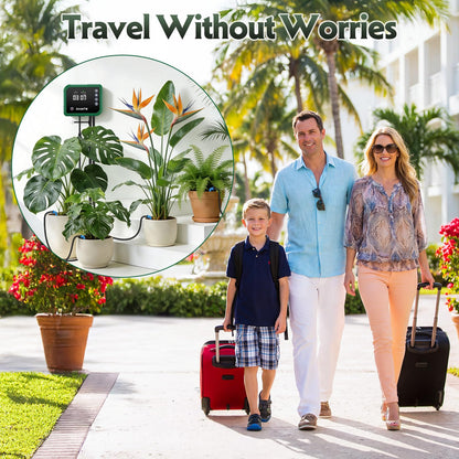 AnseTo Solar-Bewässerungssystem 8W mit 30 Tropfern, automatisch