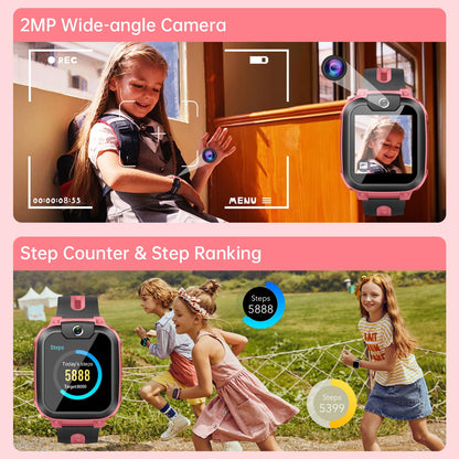 imoo Z1 Kinder-Smartwatch mit GPS, Videoanruf, IPX8 wasserdicht, Rosa