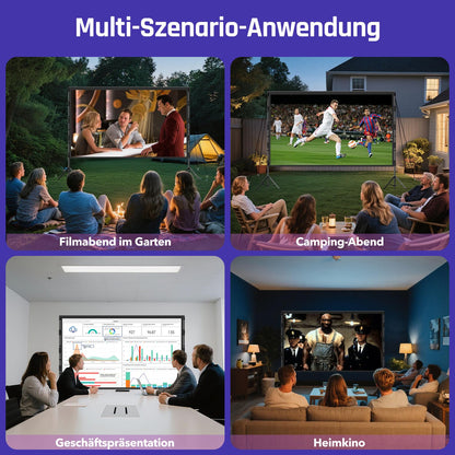 LEORFI Beamer Leinwand mit Stativ 120 Zoll 16:9, tragbar