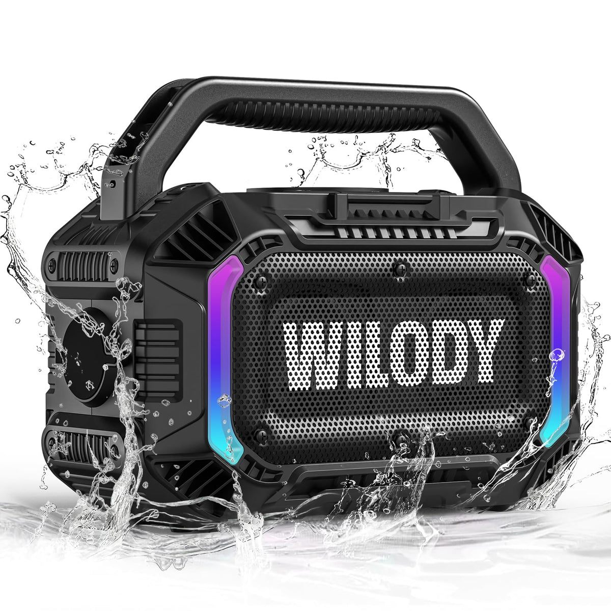 Wilody Boost10X Ultra Bluetooth Lautsprecher 100W Outdoor IPX7 in Schwarz mit LED-Licht