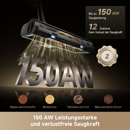 dreame R20 SE-A Akku-Staubsauger mit LED-Display, 150 AW, 90 Min.