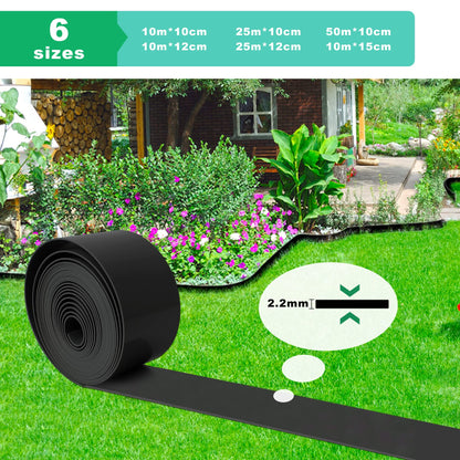 Forever Speed Rasenkante PE Beeteinfassung Schwarz 25 m x 10 cm