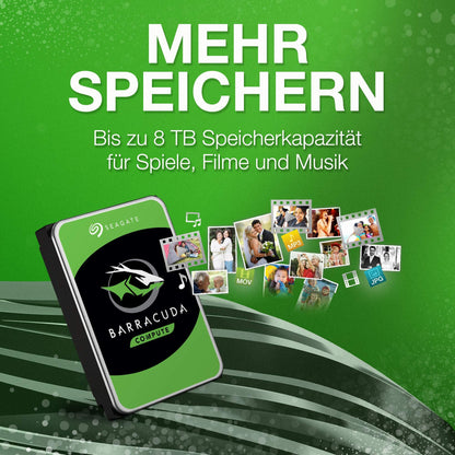 Seagate BarraCuda 4TB Interne HDD 3.5 Zoll (ST4000DMZ04)