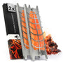NewHabitat Flammlachsbrett Edelstahl 59,5 cm für Feuerschale, 2er Set – 180° drehbar