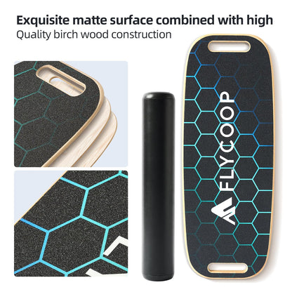 Flycoop Balance Board mit Rolle – Wackelbrett für Erwachsene