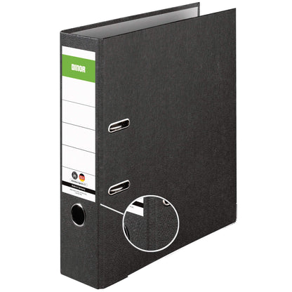 DINOR Recycling-Aktenordner Wolkenmarmor DIN A4 8 cm schwarz 20er-Pack