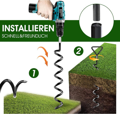 Payivsve Bodenanker Trampolin 8er-Set, Erdanker mit Gurten