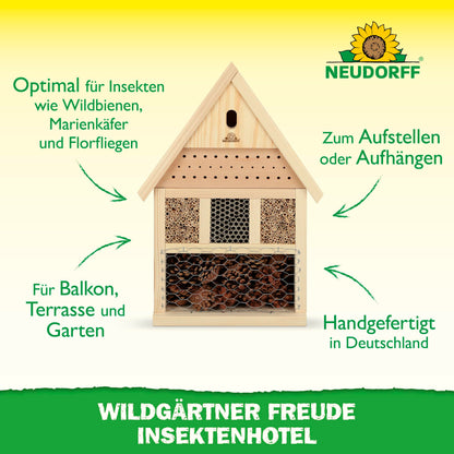 Neudorff Wildgärtner Freude Insektenhotel aus unbehandeltem Holz