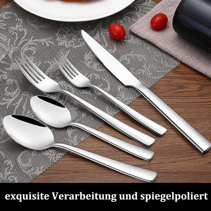 Terlulu Besteckset 60-teilig aus Edelstahl für 12 Personen