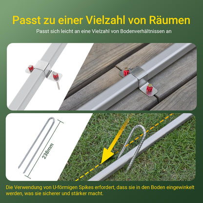 SoBuy Fahrradgarage KLS11-L-DG wetterfest für 2-4 Fahrräder grau