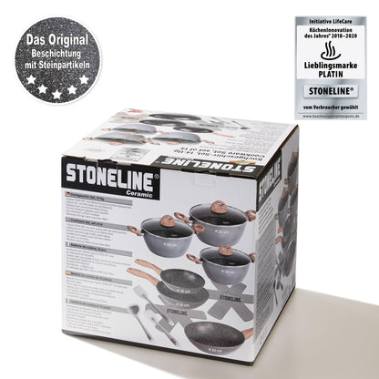 STONELINE Ceramic Kochgeschirr Set 14-tlg. Induktion Holzoptik