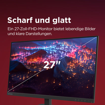 Lenovo L27-41 27 Zoll Full HD Monitor, 100 Hz, IPS, Raven Schwarz
