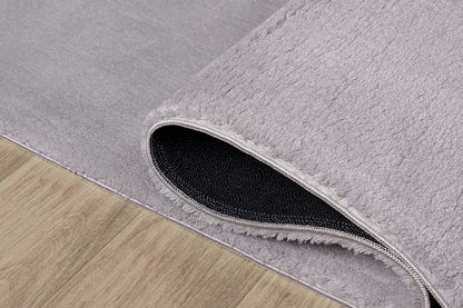 the carpet Relax Kurzflor Teppich – Grau 240x340 cm