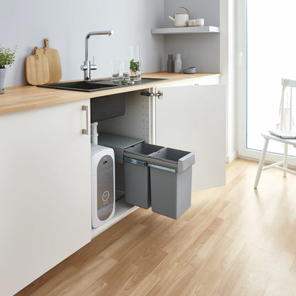 GROHE Blue Mülltrennsystem 30 cm, 2x15l, grau – 40855000
