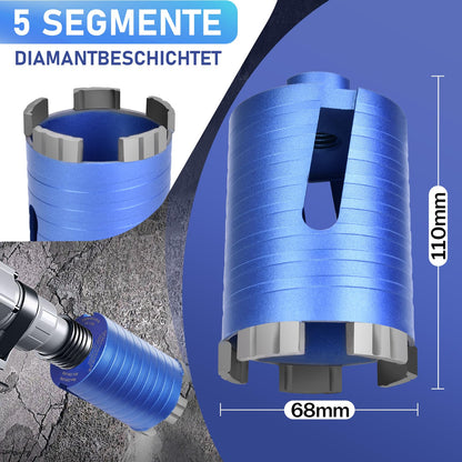 XIIW Diamant Dosensenker 68 mm SDS Plus Bohrkrone Turbo M16