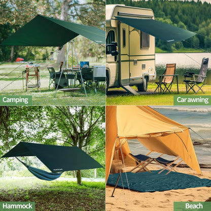 JAICOM Tarp 3x4 m wasserdicht – ultraleichte Camping-Zeltplane