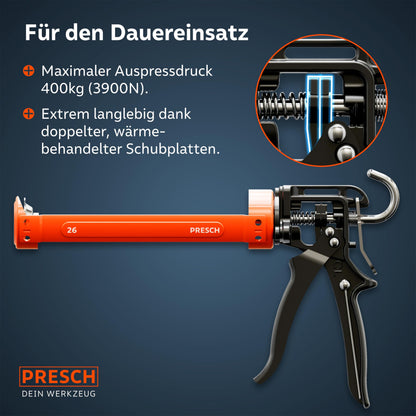 Presch Kartuschenpresse 26:1 Übersetzung für Kartuschen bis 310 ml
