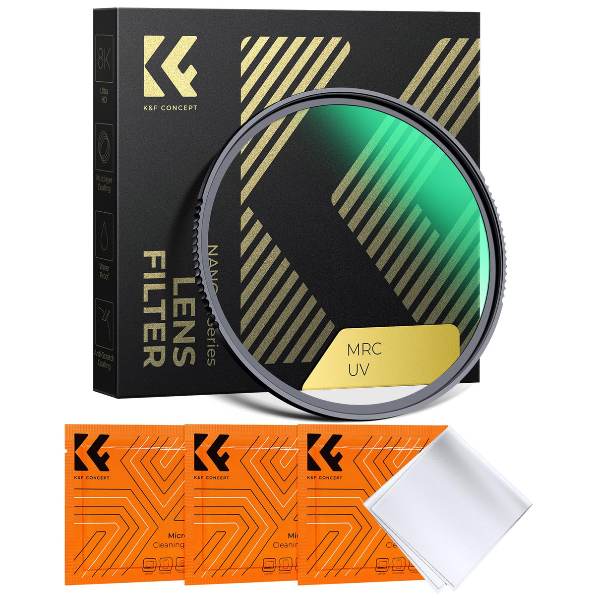 K&F Concept UV-Filter Nano X-Serie 67mm Schott B270 MC Slim – runder, schlanker Objektivfilter aus Glas