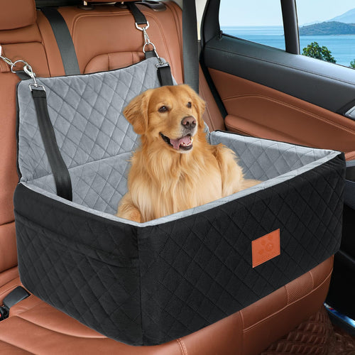Hundesitz Auto für Grosse & Mittlere Hunde – Rücksitz, Waschbar. Korbförmiger Sitz sichert Hunde im PKW-Rücksitz.