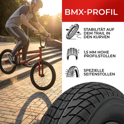 Fincci Fahrradreifen Set 20 x 1.75 (47-406) mit Schläuchen AV