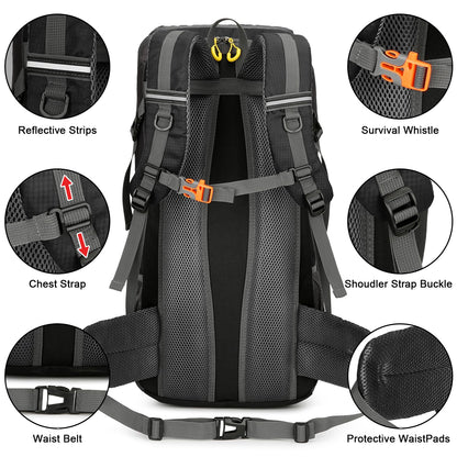 jianyana Wanderrucksack 50L Trekkingrucksack mit Regenhülle